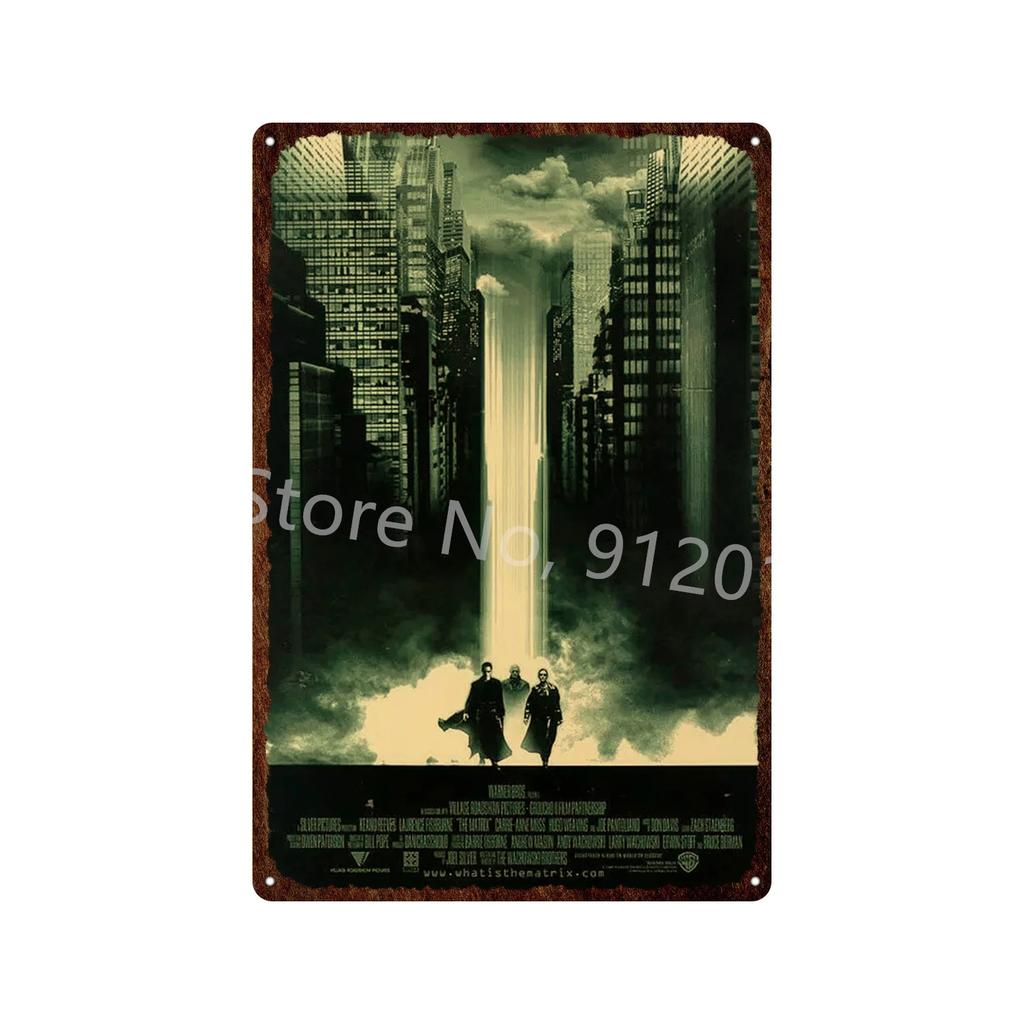 Vintage The Matrix Metal Tin Sign Poster  Classic Movie Wall Plaque for Bar Pub Club Man Cave Home Decor  Retro Iron Painting