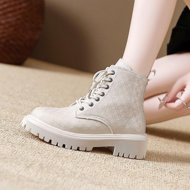 

Новые ботильоны на платформе в британском стиле, маленькие, облегающие, женские ботильоны телесного цвета 42