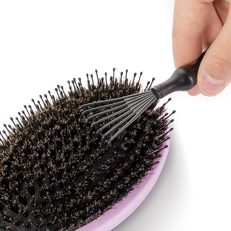 1 szt. Szczotka do włosów Grzebień Czyścik Czyszczenie Usuwanie włosów Rękojeść Osadzone narzędzie