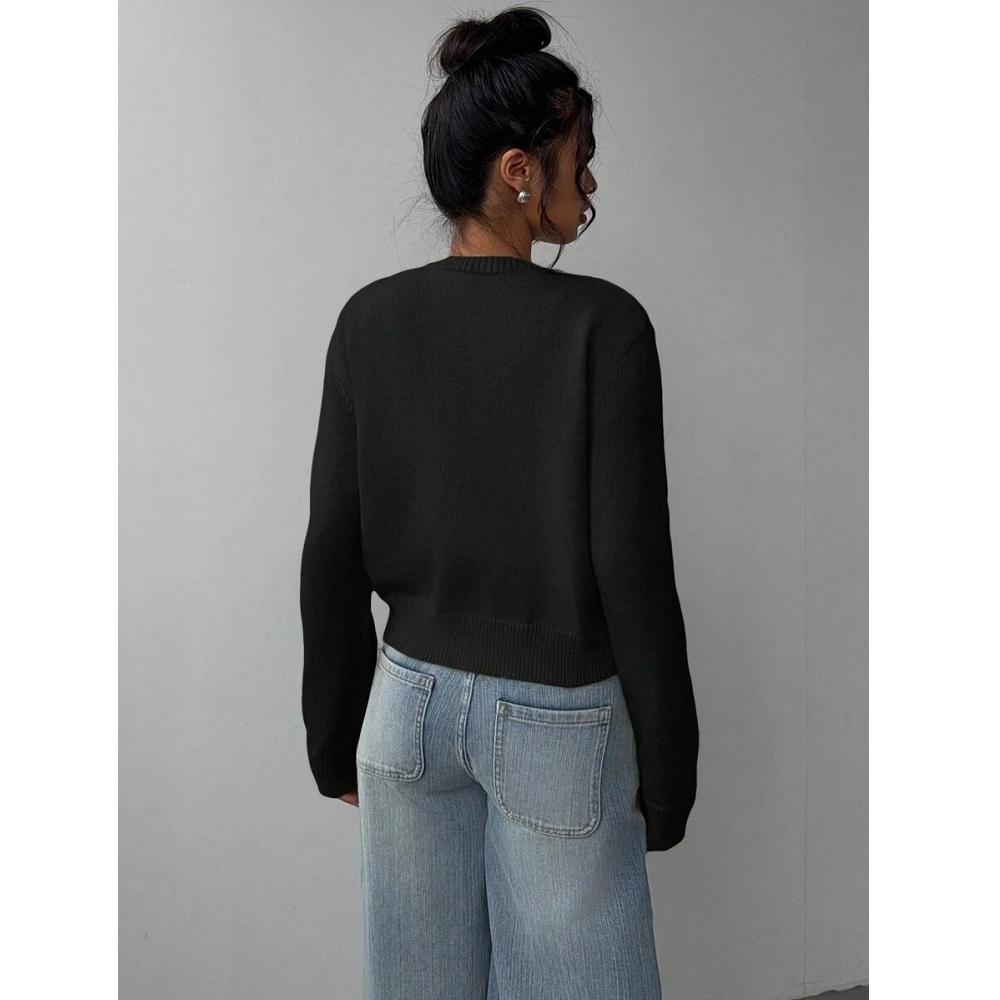 Dámské podzimní zimní pletené kardigany svetry dámské s dlouhým rukávem jednoradé svetry svrchní oděvy kabáty bundy