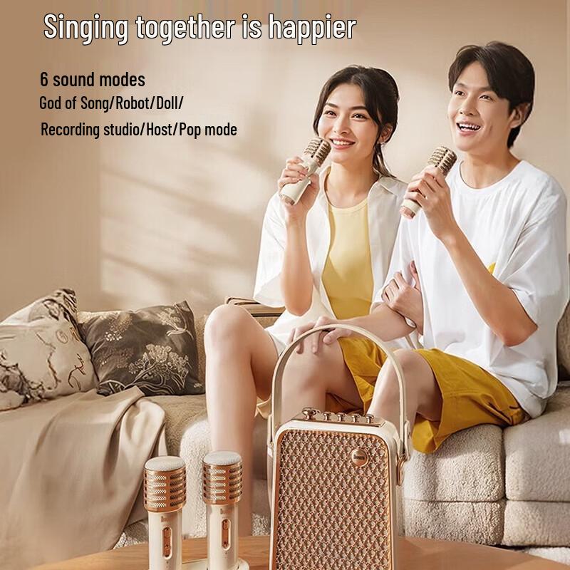 Divoom SongBird-HQ2 Draagbare KTV Bluetooth Luidspreker Set CN stekker (adapter meegeleverd) (CN-versie)