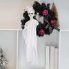 Halloween Party Decor For Home Black White Ghost Wreath Wall Hanging Ornament Halloween Party Home Decoration Props 2023 New