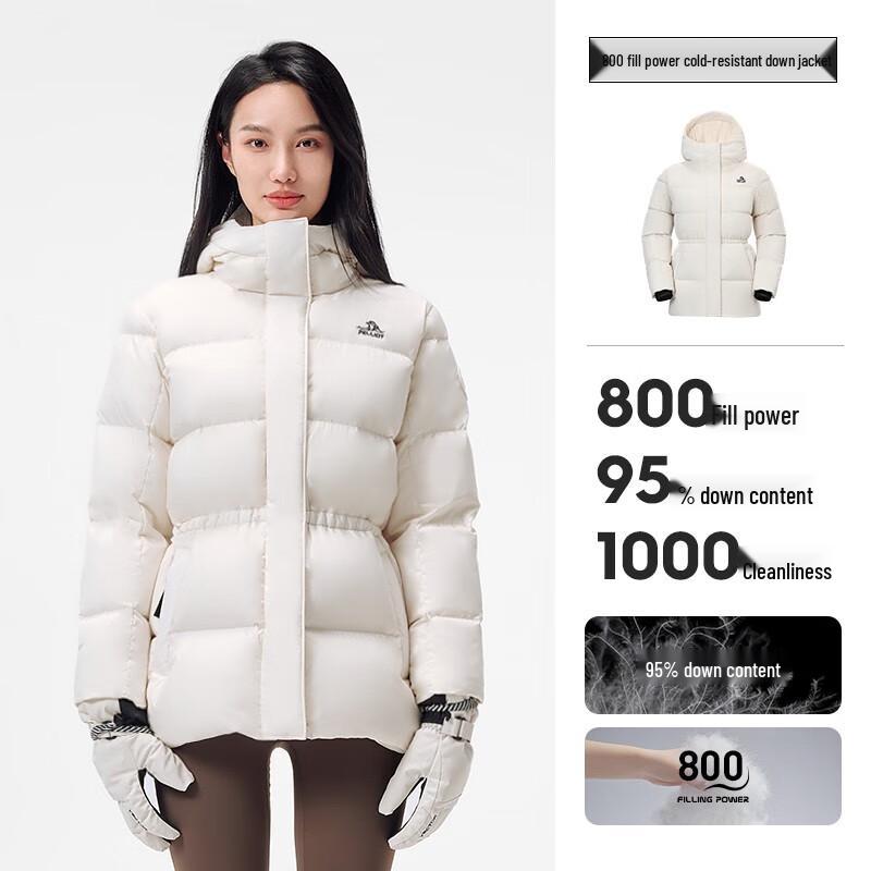 PELLIOT Women's Mid-Length Goose Down Jacket