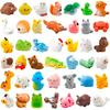 42 Pcs Mini Resin Animals 42 Styles Resin Animals Figurines Bulk for Fairy Garden Miniature Dollhouse Accessories Hide Crafts Decor