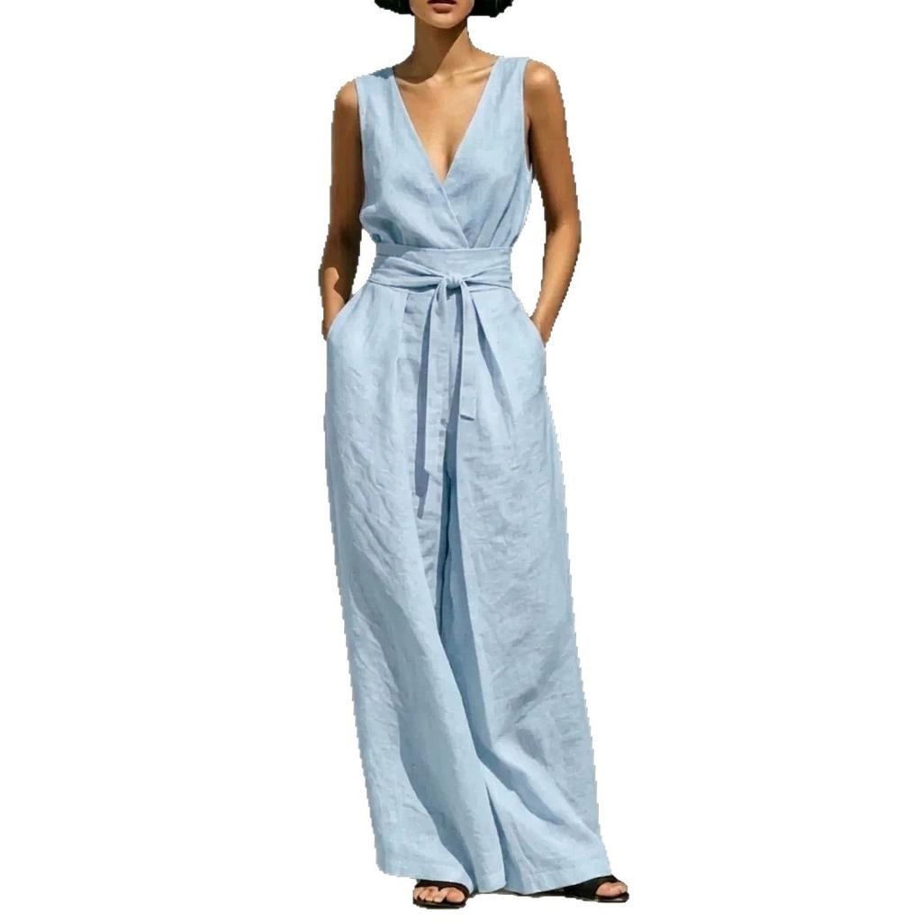 New summer Amazon fashion sleeveless vest casual wide-leg pants two-piece women's clothing