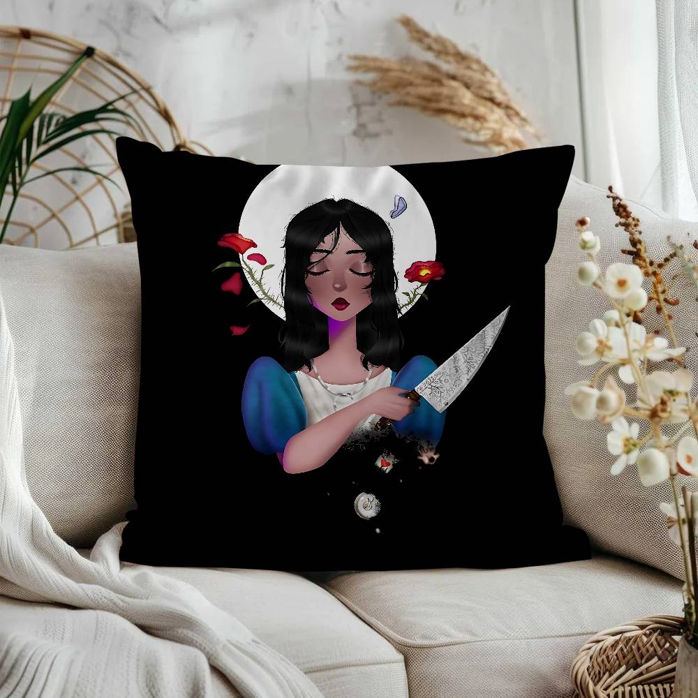 

A-Алиса: Безумие возвращается Подушка из фильма Подарки Мебель для дома и офиса Спальня Диван Автомобильная наволочка 45x45см 12x12Inch