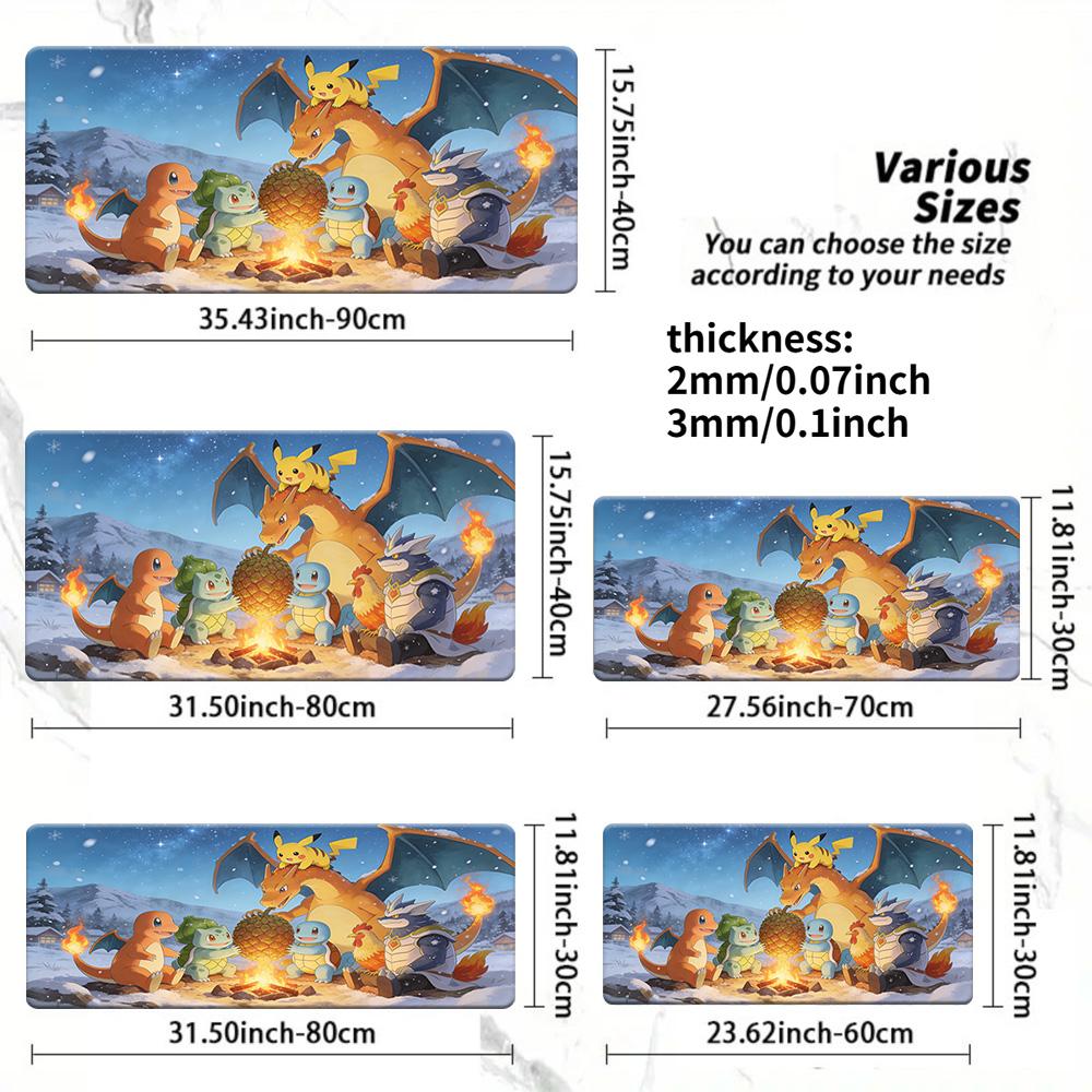 Snorlax Hugging Persimmon Tree Forest Gaming Desk Mat NonSlip Rubber Base Mouse Pad 30x80x0.2cm