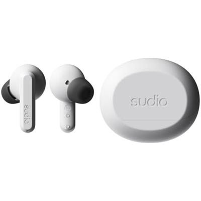 Cuffie Wireless SUDIO A3 Pro con Microfono Compatibili iOS Android Cancellazione Attiva del Rumore ANC (Bianco Nebbia) Nell'orecchio (Bluetooth 5.4 / / & / Impermeabile)