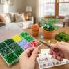 Artificial Moss DIY Glass Bead Potted Plant Kit Mini Beaded Plant Table Decor Kit  Gift Making