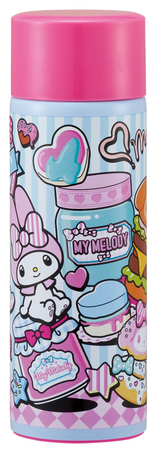 

Skater Mini Stainless Steel Water Small Vacuum Sanrio My American Diner Bottle, 120ml, Capacity, Hot/Cold Insulated, Double-Layered Wall, Melody,