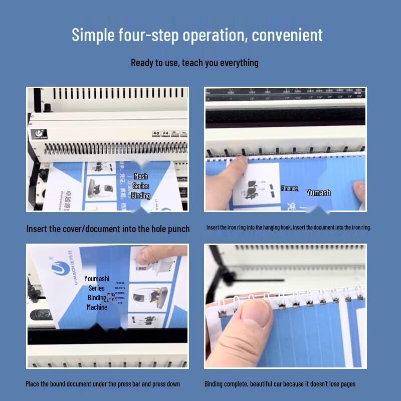 Youmaishi 34-otvorové kovové kroužky pro kroužkovou vazbu 7,9 mm