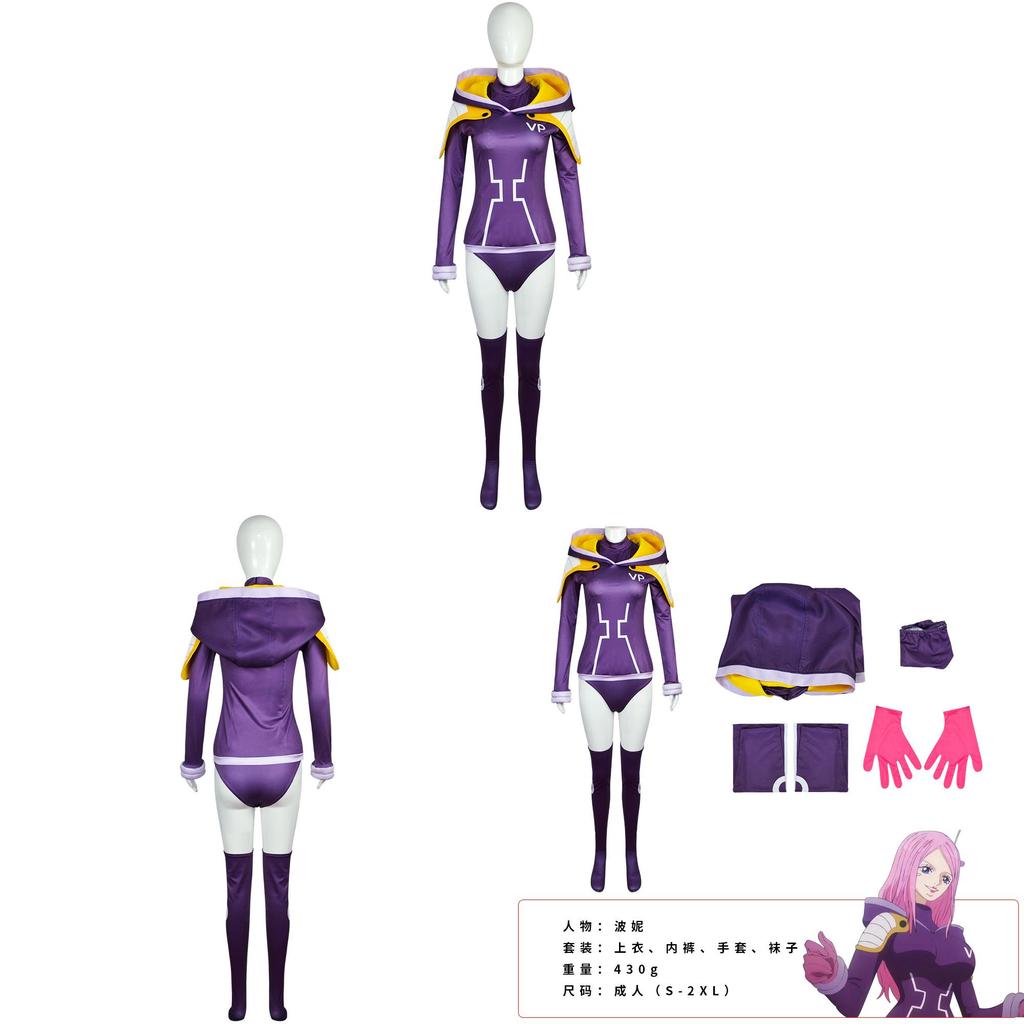 Costume Cosplay di One Piece per Jewelry Bonney con Materiale Spandex per Role Play Anime