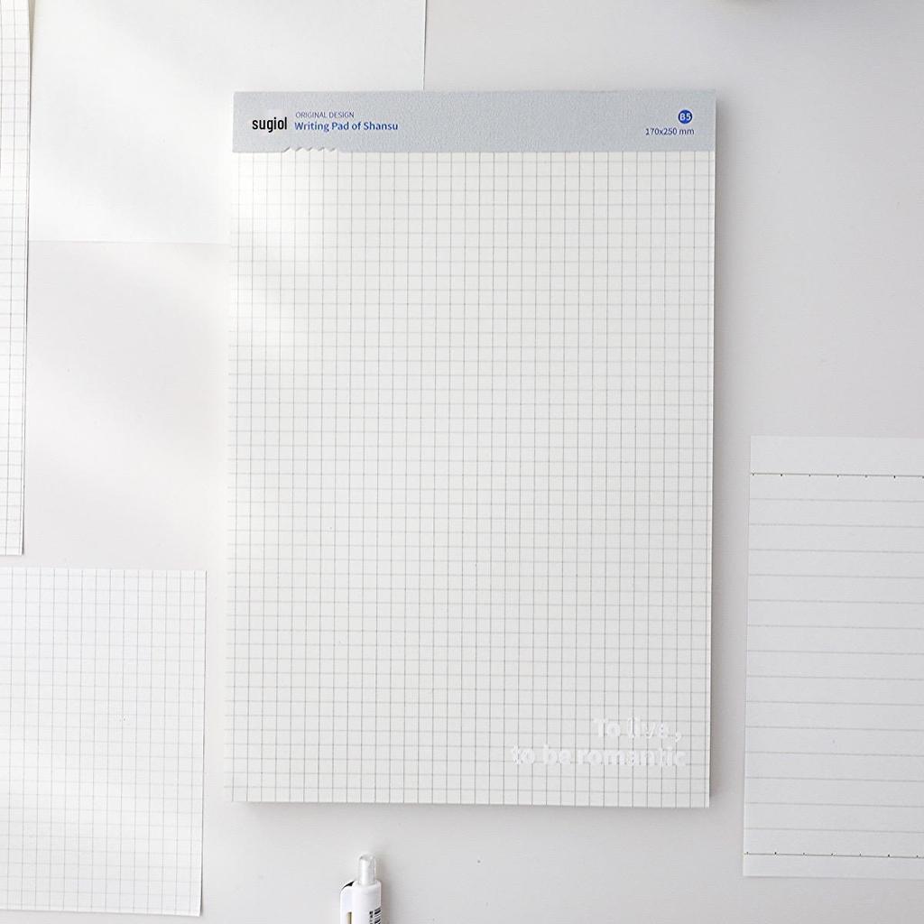 Modrý smrk Minimalistický výklopný zápisník: Studijní poznámkový blok s linkami, mřížkou a prázdnými stránkami, který lze odtrhnout.