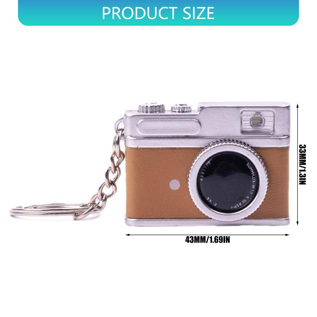 Creative Mini DSLR Camera Glowing Keychain Featuring Flashing Sound Effect Perfect Gift for Photography Fans and Celebrations