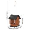 Outdoor Hanging Bird Food Feeder House Shape Metal Feeding Dispenser Double-layer Bird Food Cage For Attracting Wild Birds