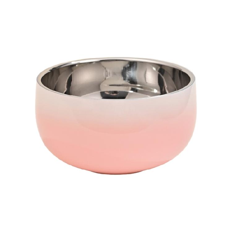 Современная термоизолированная миска для еды Кухонная утварь Прочная термоизолированная миска из нержавеющей стали 304 для студентов и профессионалов розовый