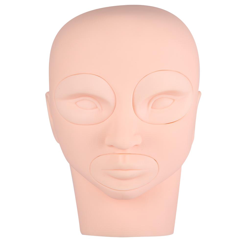 Training Head Mold Eyelash Grafting Head Model Mannequin Head Makeup Tattoo Practice HeadTattoo Practice Detachable Head