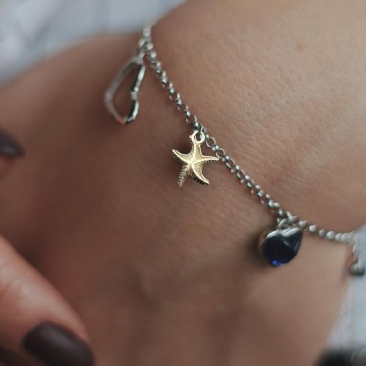 50PCS Sea Creature Themed Charm Pendants Jewelry Making Supplies Star Fish Charm Pendant for Necklace Bracelets