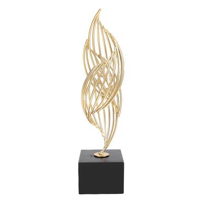Modern Metal Sculpture Iron Luxury Abstract Art Statue Decorative Table Centerpiece Ornament for Living Room Office