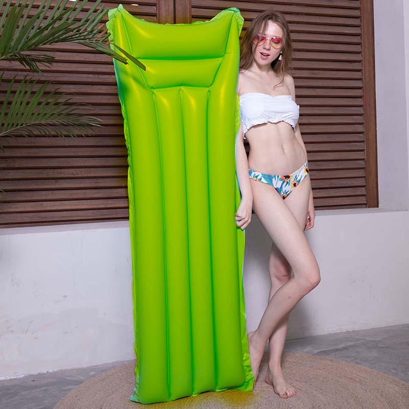 

Надувний Водний Плаваючий Матрац Стильний Комфорт Приморські Розваги Складний зелений