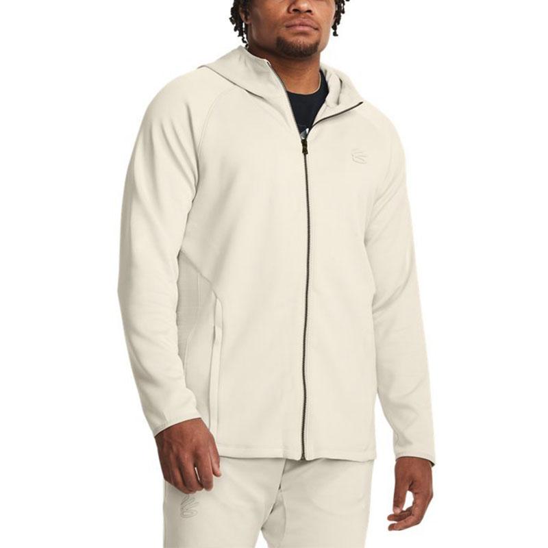Under Armour Curry Spielbare Solide Basketballjacke Herren Jacke Weiß 1380323-110