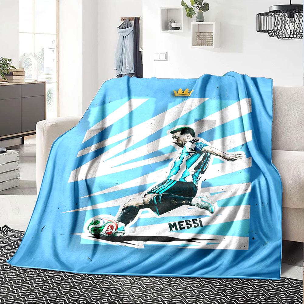Football Messi Blanket Warmthful Decor Suitable for Chair Office Bedding for All Occasions Warmthful Decor Ideal Gift for Friends Family Couples Picni