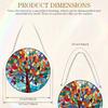 Acrylic Jigsaw Puzzle Suncatcher 7.4 Inches Acrylic Puzzle Suncatcher Window Hanging Window Decor Colorful Hanging Sun Catcher