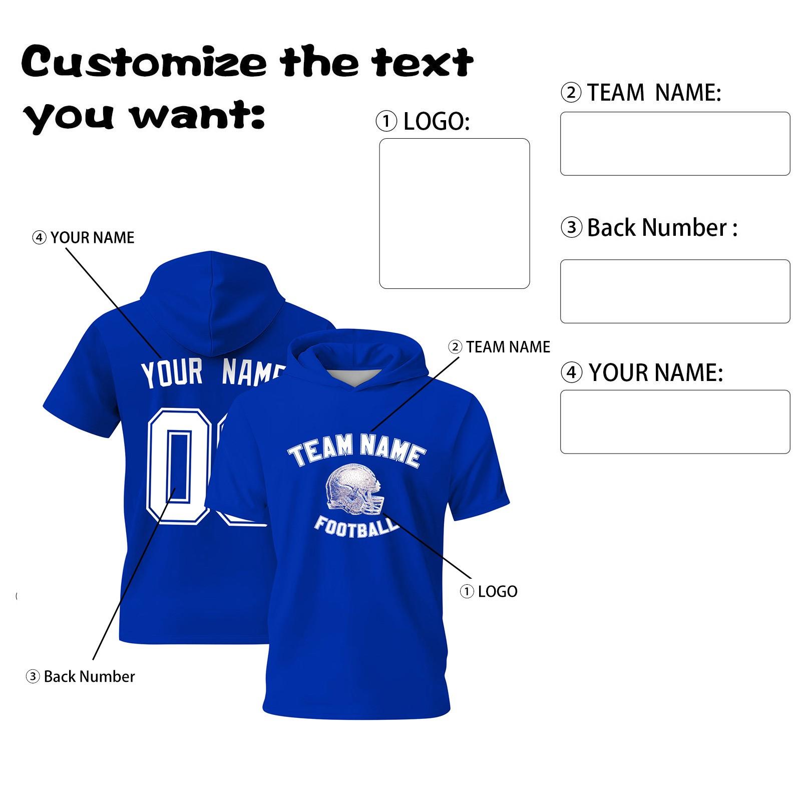 

Men s Personalized Straight Shoulder Short-sleeved Hoodie T-shirt Sweatshirt S