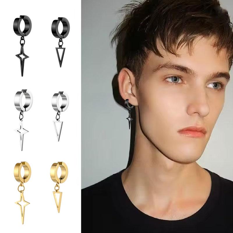 Trendy Cold Wind Black Triangle Ear Cuff Without Piercing, Hip Hop Temperament Viral Cartilage Ear Jewelry For All Genders