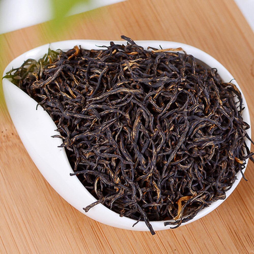 Organic Jin Jun Mei Black Tea 250g, Premium Wuyi Golden Eyebrow Loose Leaf, Natural Energy Tea for Men Women