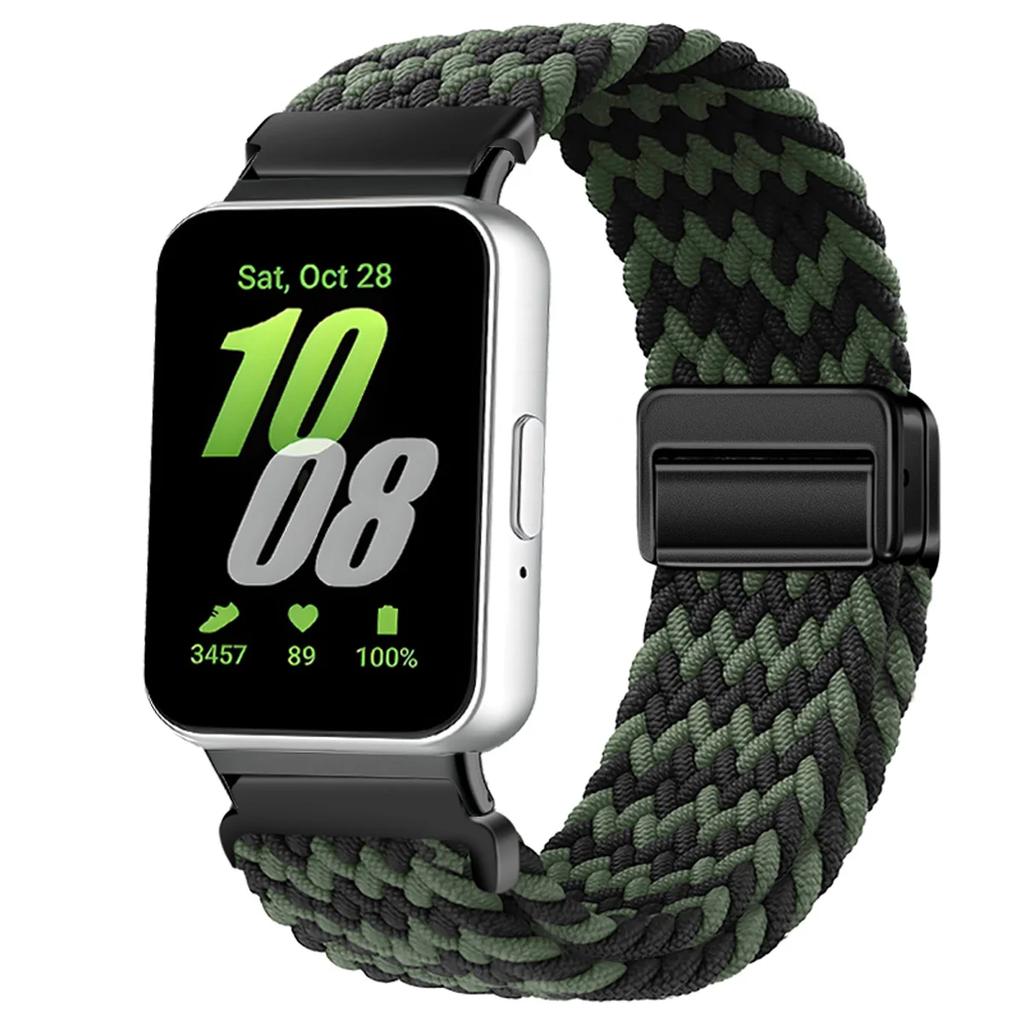 Magnetic Sport for Samsung Galaxy Fit 3 Watch Braided Strap Watchband for Samsung Galaxy Fit 3 Band Accessories Replacement