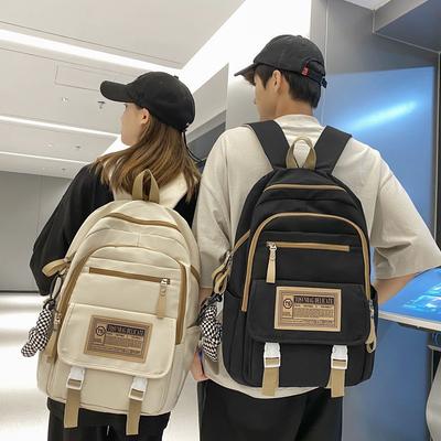Gang-style Schoolbag Women Large Capacity Junior High School Students Travel Backpack Korean Harajuku All-matching Primary Men