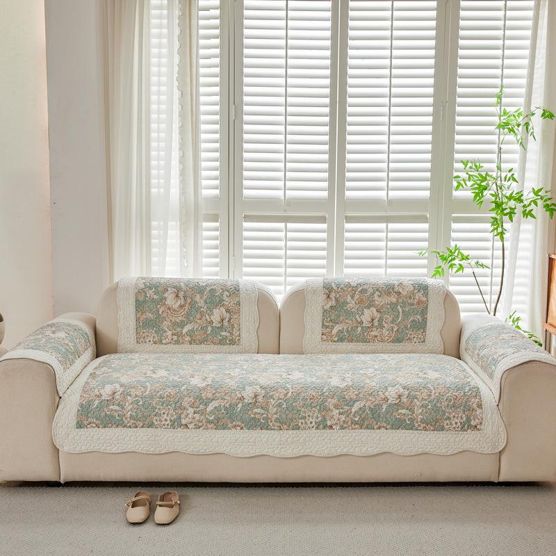 Modern Simple Pastoral Sofa Cushion, Four-Season Universal Fabric Non-Slip Sofa Cover  New Sofa Cushion
