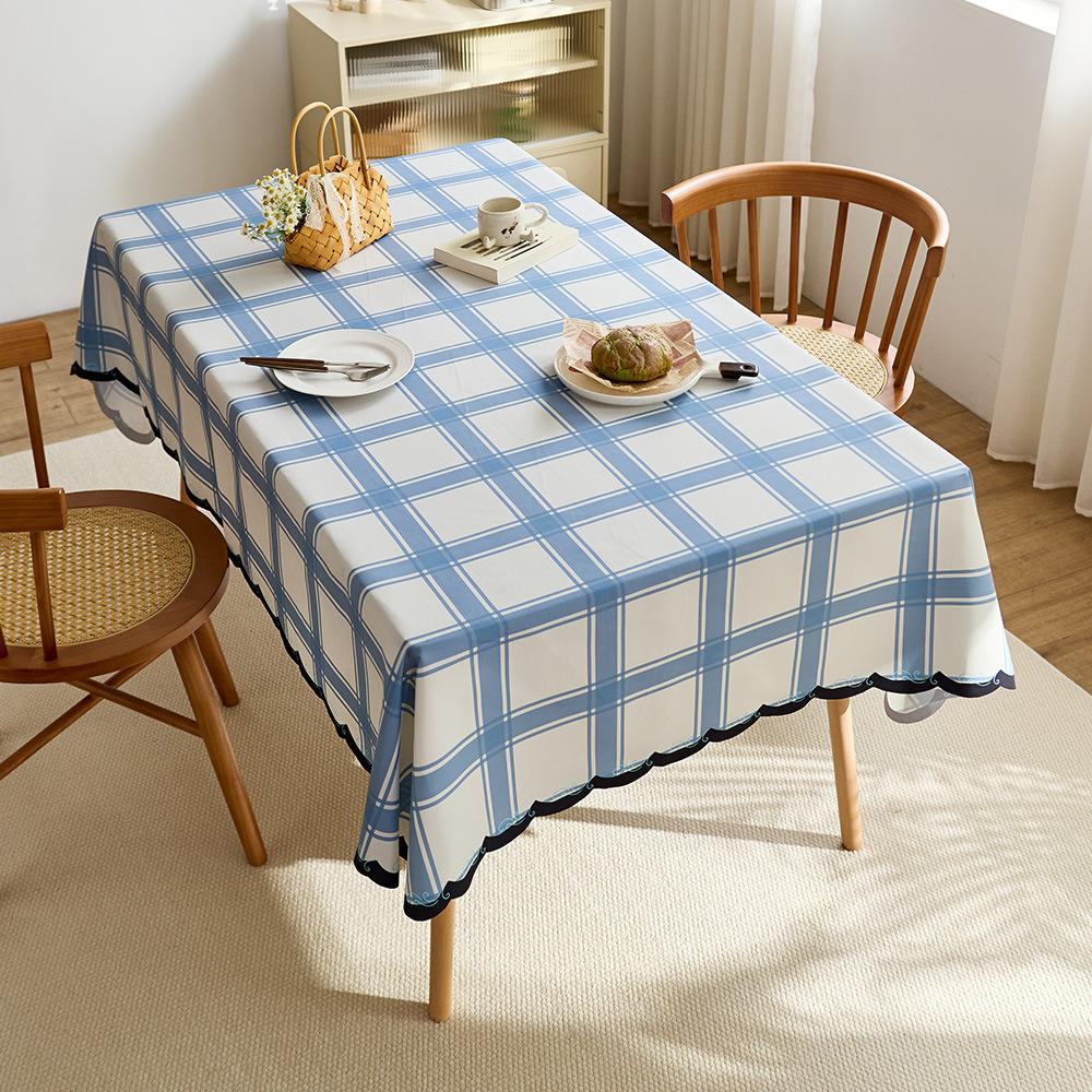 Tablecloth waterproof and oil-proof cartoon coffee cat cute student desk coffee table table mat dining table decorative cloth