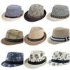 2025 New Korean Trendy Sun Hats British Top Hat Women's Men's Grometric Straw Hat Belt Jazz Hats Couple Beach Hat Fedoras Cap