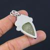 Easter Deal 925 Silver Pear Natural Moss Moss Prehnite Handmade Pendant Jewelry