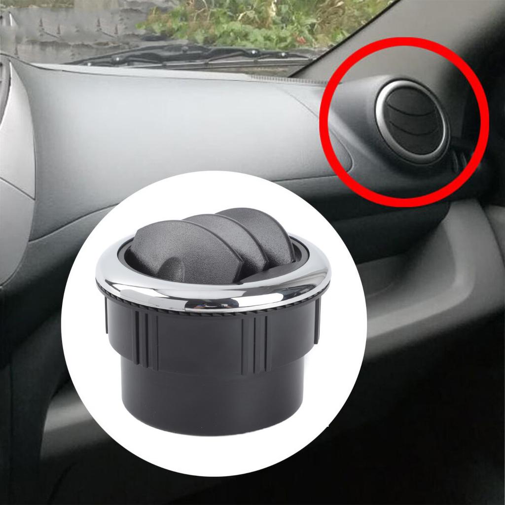 80mm Car Vent Dashboard A/C Air Conditioning Vent Deflector Universal Knob Type Rotation Air Outlet Vent for Camper Caravan