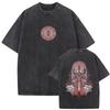 Game Devil May Cry Dante Vintage Acid Washed T-shirt Men Gothic Retro Fashion Short Sleeve T Shirts Male Hip Hop Streetwear