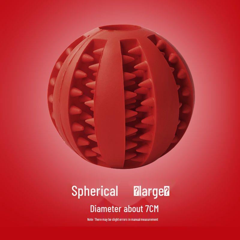 Dog Boredom Buster: Bite-Resistant Rubber Molar Ball for Teeth Cleaning - Small, Medium & Large Puppies