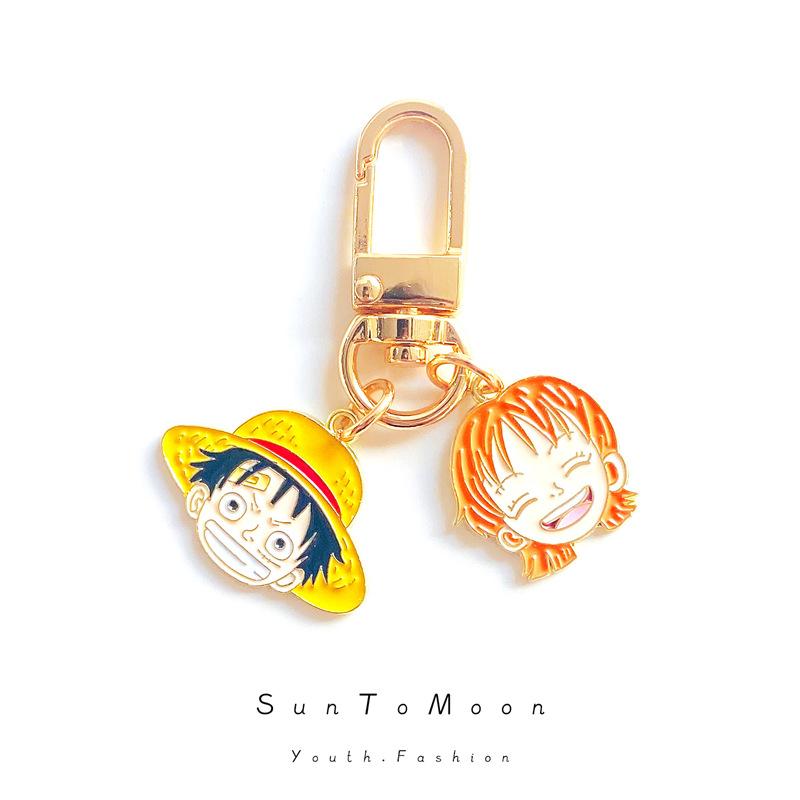 ONE PIECE Schlüsselanhänger Monkey D. Luffy Nami Anime Zubehör Bluetooth Headset Anhänger Zierlich Mode Spielzeug Schmuck Geschenk für Freunde