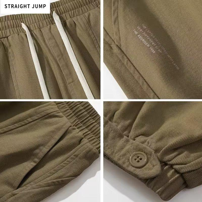 Fashion Men's Cargo Pants Classic Waist Drawstring Street Casual  Sports Jogger Male Loose Trousers