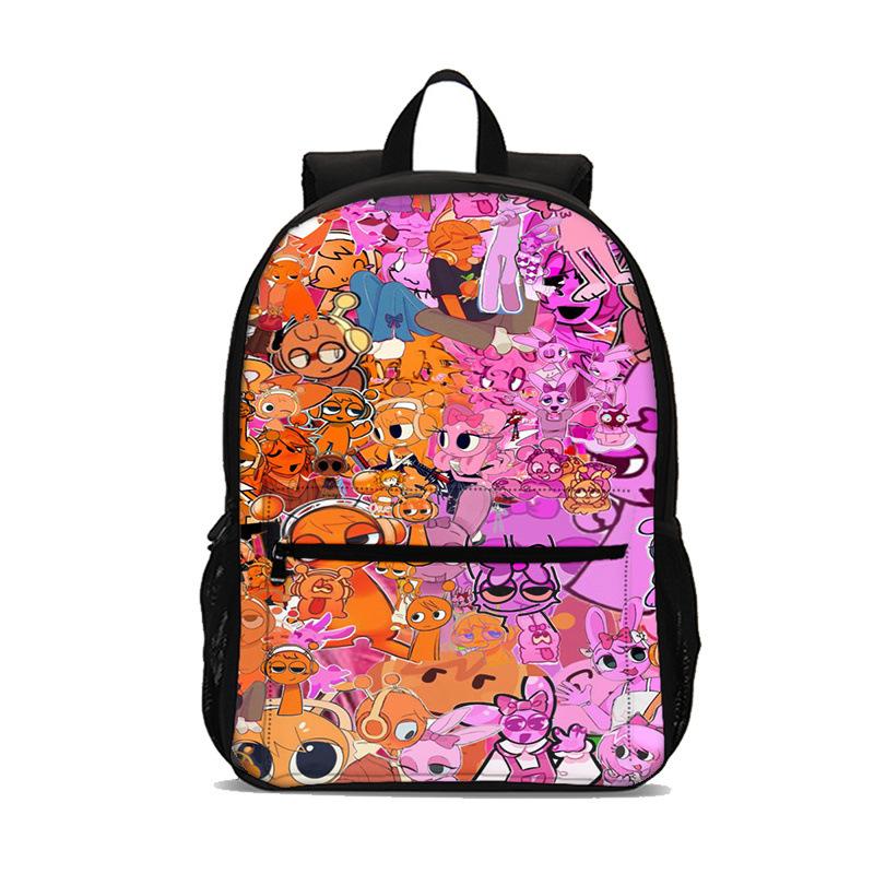 Sprunki Ritim Kutusu Oyunu Cep Cepli Öğrenci Sırt Çantası