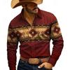 Men's Geometric Aztec Ethnic Shirt Fashion 3D Printed Shirt Button Up Shirt Casual Long Sleeve Shirt Street Blouse for Mens