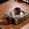 2 Pcs/set 60ML Authentic Yixing Purple Clay Teacup Handmade Meditation Cup Travel Tea Bowl Pu'er Master Tea Cup Chinese Tea Set