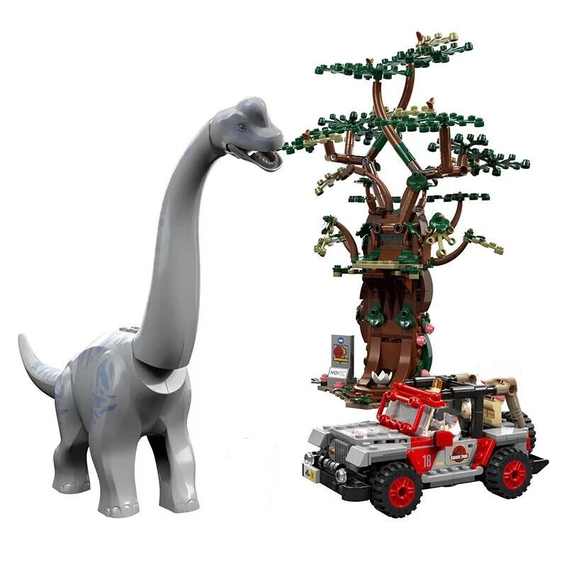 Compatible Sets Dinosaur World Series Building Blocks Brachiosaurus Discovery And Tree Plesiosaur Assembly Toys For Kids 76960