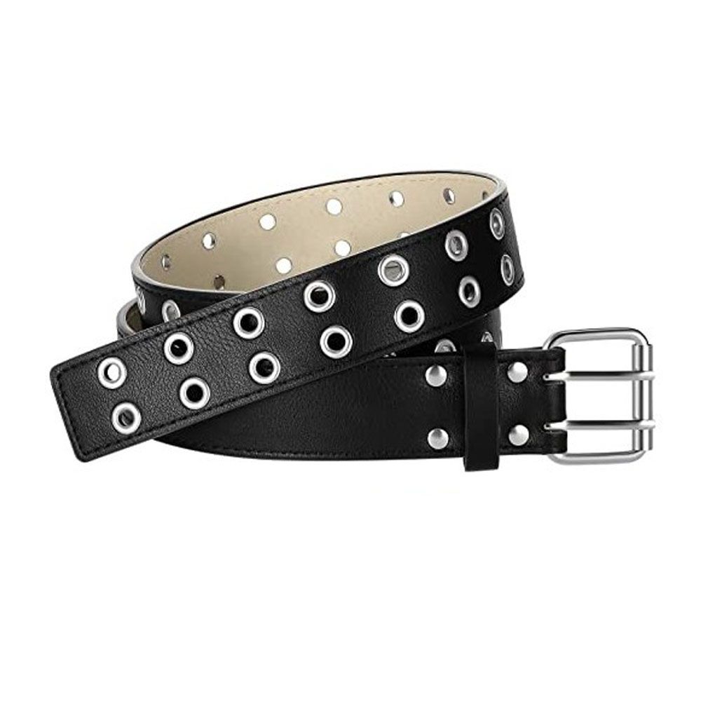 Genser i PU-skinn overfrakk Punk midjebelte Goth linning Justerbare belter Jeansbelter
