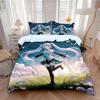 Hot Anime beautiful girl Hatsune Miku Balinese Duvet Cover Set Bedding with 1-2 Pillowcases Room Teens Bedroom Decor Fans Gift
