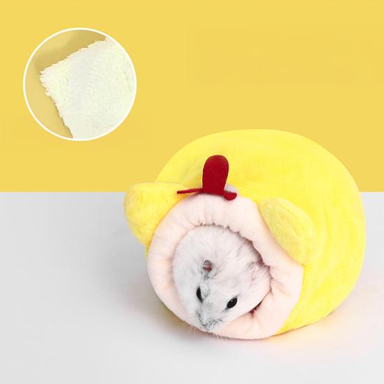 Hamster Cave Bed Cute Animal Design Pets Mini House Cozy Winter Sleeping Nest Warm