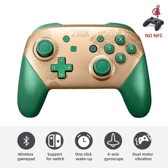 Wireless Controller for Switch Console Gamepad with Motion Control Turbo, Zelda Splatoon 2 Xenoblade Theme Pro Controller