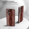 For Honor 200 Pro 5G Case Crocodile Texture Genuine Cow Leather+TPU+PC Phone Cover
